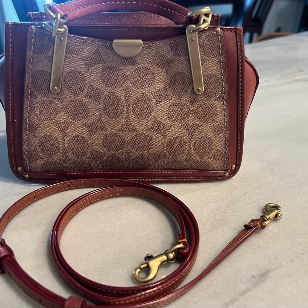 Coach Dreamer 21 Signature Canvas & Leather Mini Crossbody Bag - Picture 13 of 16